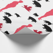 Papier Cadeau Papier d'emballage de Vegeterian de repas heureux (Coin)