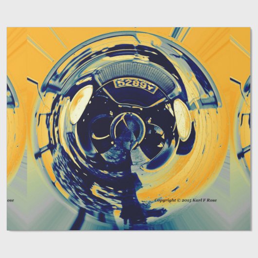 Papier Cadeau Papier d'emballage de voiture abstraite (Plat)