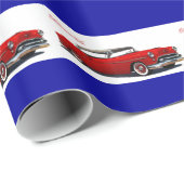 Papier Cadeau Papier d'emballage de voiture classique (Coin rond)