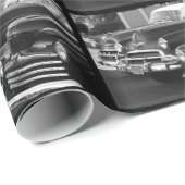 Papier Cadeau Papier d'emballage de voitures classiques (Coin rond)