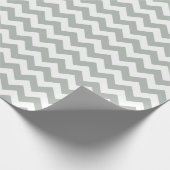 Papier Cadeau Papier d'emballage de zigzag de Chevron de gris (Coin)