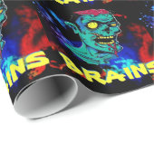 Papier Cadeau Papier d'emballage de zombi (Coin rond)