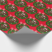 Papier Cadeau Papier d'emballage d'écureuil de Noël (Coin)