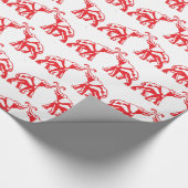 Papier Cadeau Papier d'emballage d'éléphant rouge chanceux (Coin)