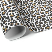 Papier Cadeau Papier d'emballage d'empreinte de léopard élégant (Coin rond)