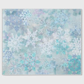 Papier Cadeau Papier d'emballage des flocons de neige (Plat)