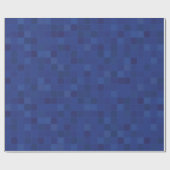 Papier Cadeau Papier d'emballage design maison en mosaïque bleue (Plat)