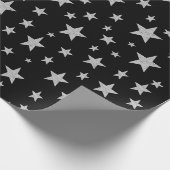 Papier Cadeau Papier d'emballage d'étoiles d'argent (Coin)