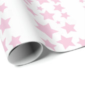 Papier Cadeau Papier d'emballage d'étoiles de rose (Coin rond)