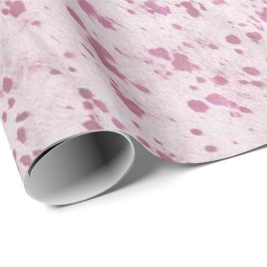 Papier Cadeau Papier d'emballage d'impression en blanc rose (Coin rond)