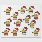 Papier Cadeau papier d'emballage doodle saut noël (Plat)