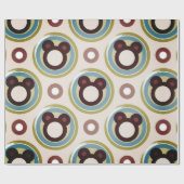 Papier Cadeau papier d'emballage d'ours heureux (Plat)