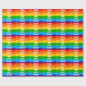 Papier Cadeau Papier d'emballage Drapeau Arc-en-ciel LGBTQ+ | Ca (Plat)