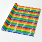 Papier Cadeau Papier d'emballage Drapeau Arc-en-ciel LGBTQ+ | Ca (Déroulé)