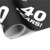 Papier Cadeau Papier d'emballage du 40e anniversaire (Coin rond)