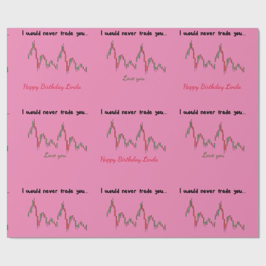 Papier Cadeau papier d'emballage du commerçant, anniversaire mod (Plat)