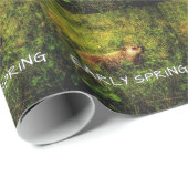 Papier Cadeau Papier d'emballage du début du printemps (Coin rond)