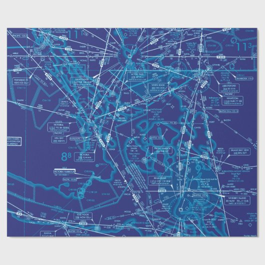 Papier Cadeau Papier d'emballage du diagramme d'aviation (Plat)