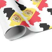 Papier Cadeau Papier d'emballage du drapeau belge (Coin rond)
