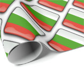 Papier Cadeau Papier d'emballage du drapeau bulgare (Coin rond)