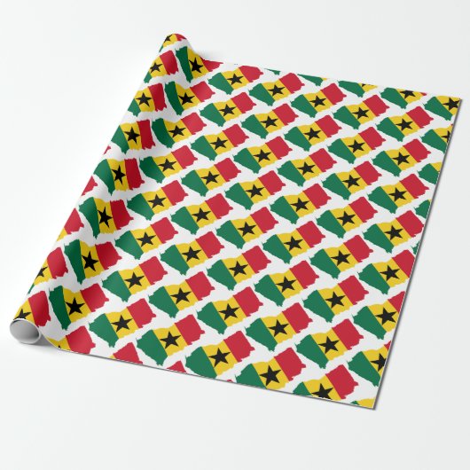 Papier Cadeau Papier d'emballage du drapeau du Ghana (Déroulé)