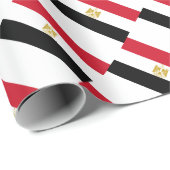 Papier Cadeau Papier d'emballage du drapeau égyptien (Coin rond)