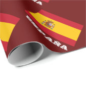 Papier Cadeau Papier d'emballage du drapeau espagnol | Espagne E (Coin rond)