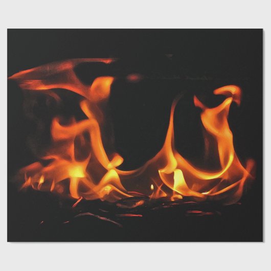 Papier Cadeau Papier d'emballage du feu de danse (Plat)