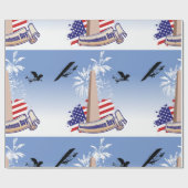 Papier Cadeau Papier d'emballage du jour de l'indépendance (Plat)