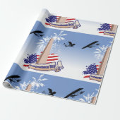 Papier Cadeau Papier d'emballage du jour de l'indépendance (Déroulé)