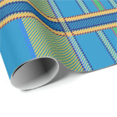 Papier Cadeau papier d'emballage écossais en tartan plaid (Coin rond)