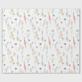 Papier Cadeau Papier d'emballage élégant de jardin de fleurs sau (Plat)