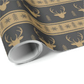 Papier Cadeau Papier d'emballage élégant pour cerfs pour cadeaux (Coin rond)