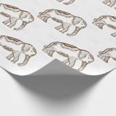 Papier Cadeau Papier d'emballage éléphant (Coin)