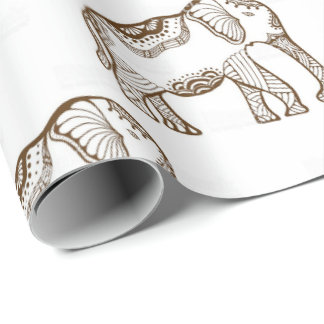 Papier Cadeau Papier d'emballage éléphant
