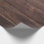 Papier Cadeau papier d'emballage en bois brun foncé (Coin)