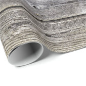 Papier Cadeau papier d'emballage en bois de grange (Coin rond)