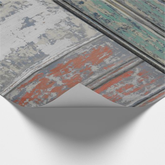 Papier Cadeau Papier d'emballage en bois ébréché (Coin)