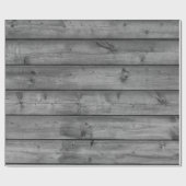 Papier Cadeau papier d'emballage en bois gris (Plat)