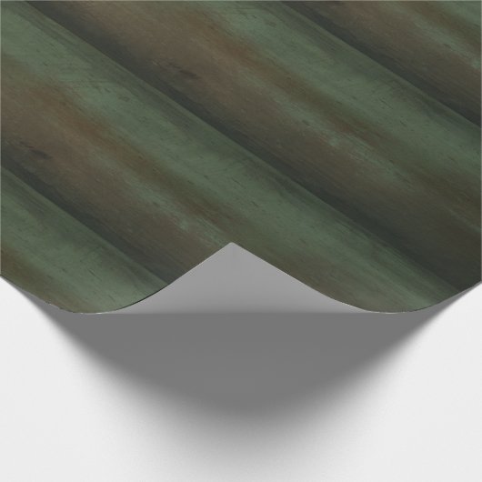 Papier Cadeau Papier d'emballage en bois vert (Coin)