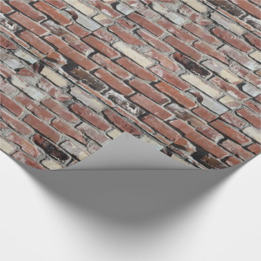Papier Cadeau Papier d'emballage en briques rouges (Coin)