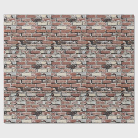 Papier Cadeau Papier d'emballage en briques rouges (Plat)