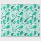 Papier Cadeau papier d'emballage en cachemire vert (Plat)