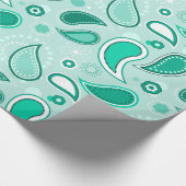 Papier Cadeau papier d'emballage en cachemire vert (Coin)