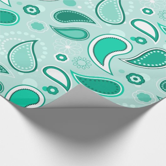 Papier Cadeau papier d'emballage en cachemire vert (Coin)