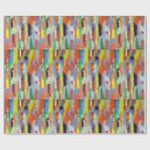 Papier Cadeau Papier d'emballage en ciment peint (Plat)