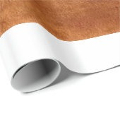 Papier Cadeau Papier d'emballage en cuir Brown (Coin rond)