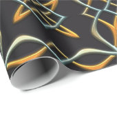 Papier Cadeau papier d'emballage en fibre de deux tons (Coin rond)