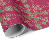 Papier Cadeau Papier d'emballage en letton Sun/Snowflake (Coin rond)