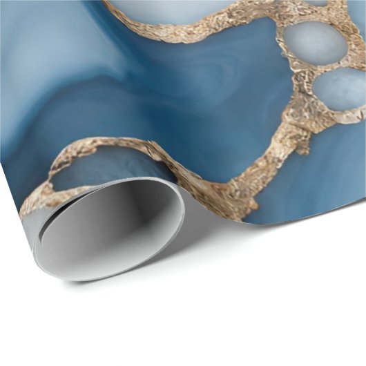 Papier Cadeau Papier d'emballage en marbre d'Agate (Coin rond)